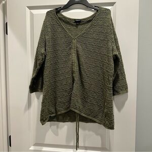 Torrid Olive Lace Knit Top